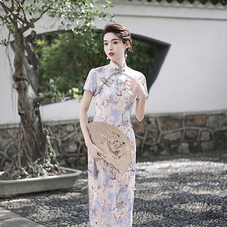 限尺码：f.e.v 2024年气质复古中国风法式旗袍长款改良版年轻款少女连衣裙夏