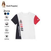 暇步士 童装男童 短袖舒适丝滑云柔棉有效抑菌 宝蓝 105cm