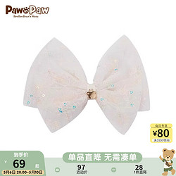 Paw in Paw PawinPaw卡通小熊童装2024年夏季女童蕾丝蝴蝶结亮片发夹甜美 Ivory象牙色/39