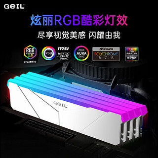 GeIL 金邦 巨蟹系列 DDR5 6000MHz RGB 台式机内存 灯条 白色 CL40