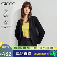 G2000【易打理】女装2024春夏可机洗通勤正装西服外套【G2】 不易皱-黑色修身26寸 34