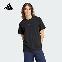 adidas 阿迪达斯 短袖T恤男2024夏季新款黑色半袖运动服体恤IR5266