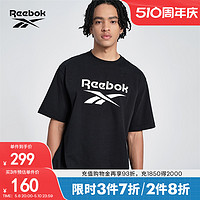 Reebok 锐步 官方24春新款男女情侣款基础LOGO经典百搭运动休闲T恤