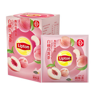 立顿（Lipton）热泡水果茶 白桃乌龙茶调味茶 花草花果茶 独立三角茶包15包