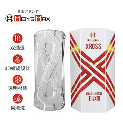 MEN'S MAX 日本原裝進口 Xross交錯式 透明飛機杯 貫通柔和型