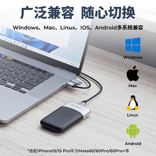 奥睿科移动固态硬盘PSSD高速Type-c/USB3.2接口手机笔记本办公扩容存储NVMe轻薄便携太极M系列 【1TB】太极M20-2000MB/S