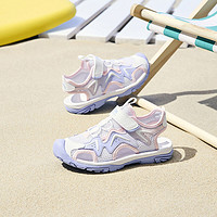 百亿补贴：ANTA 安踏 儿童凉鞋2023夏季新款童鞋软底大童女童框子透气网面沙滩鞋子