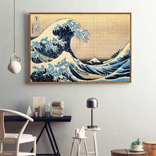 ToMAX环保夜光拼图1000片日本葛饰北斋冲浪里海浪名画解压男女玩具 夜光款1000片【331】