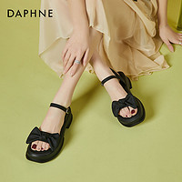 DAPHNE 达芙妮 时装凉鞋夏季时尚女休闲单鞋2024百搭中跟粗跟鞋子优雅凉鞋