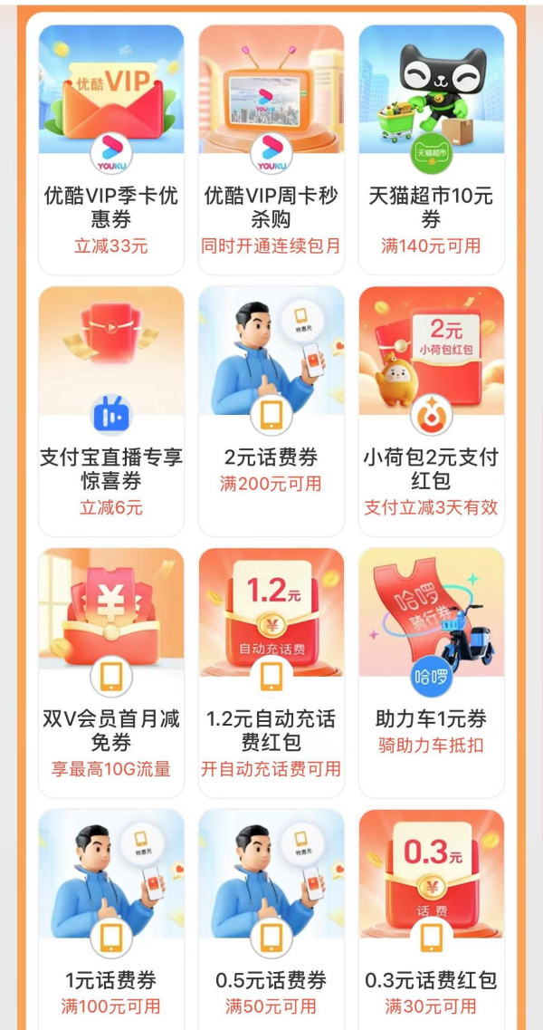 支付宝 周周惊喜百元礼 最高200元