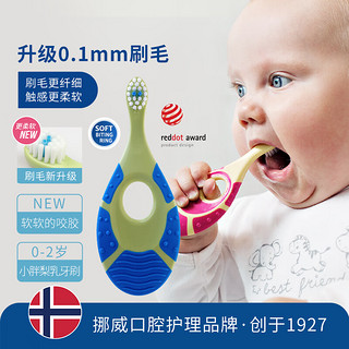Jordan牙刷婴幼儿童宝宝牙刷0-1-2岁 小胖梨软毛护龈小刷头 0-2岁双支B款 0-2岁双支装B款