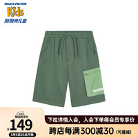 Skechers斯凯奇童装男童针织短裤儿童夏季校园户外运动柔软休闲裤P224B059