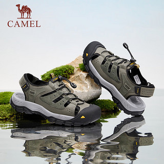 骆驼（CAMEL）包头防撞洞洞免系户外休闲运动凉鞋男士 G14M344617 浅绿 40 