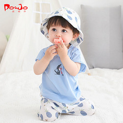 Po＆Jo 皮偌乔 婴儿短袖T恤衣服纯棉女童男童夏装童装半袖上衣1岁2宝宝3岁