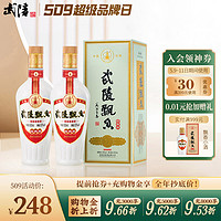 武陵酒 经典飘香酱香型白酒53度纯粮食白酒500ml*2瓶礼盒装送礼品