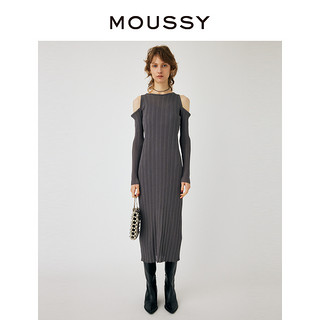 百亿补贴：MOUSSY 摩西 春季新品新款优雅气质露肩针织晚宴裙连衣裙010GAS70-5370