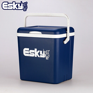 Esky 爱斯基 26L蓝盖车载家用外卖保温箱冷藏箱 便携户外小冰箱保鲜箱 附8冰袋