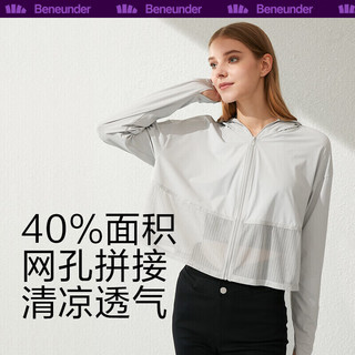 蕉下（beneunder）春夏防晒衣女UPF50+防紫外线轻薄透气修身显瘦披肩 蓝烟灰S 【透气款】蓝烟灰