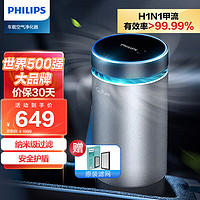 PHILIPS 飞利浦 车载空气净化器有效清除雾霾花粉灰尘瓦解病毒细菌 GP5602 灰色