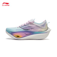 LI-NING 李宁 飞电4 ULTRA 男女同款竞速跑鞋 ARMU003-7 薄蓝色/糖果紫/乳白色 46