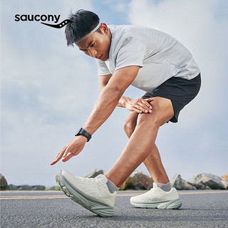 Saucony索康尼GUARD跑步鞋男缓震透气跑鞋春夏通勤运动鞋男鞋 白色3 40