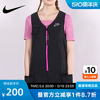 NIKE 耐克 女装2024春秋新款休闲无袖工装运动连身连体裤CJ2292-010