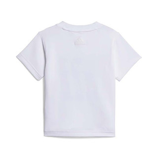 阿迪达斯 （adidas）夏季男童宝宝棉质运动休闲T恤短袖套装IT1770 白色 A104 