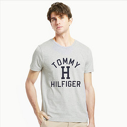 TOMMY HILFIGER 汤米·希尔费格 正品TOMMY HILFIGER夏装字母印花美式休闲时尚圆领短袖汤米t恤男