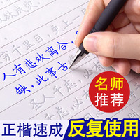 金枝叶正楷凹槽练字帖楷书练字入门练习套装硬笔书法练字本初中男女生楷体速成初学者反复使用写字贴 正楷套装
