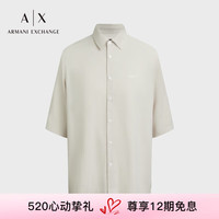 阿玛尼 EMPORIO ARMANIARMANI EXCHANGE24春夏AX男装宽松短袖字母LOGO衬衫