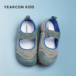 YEARCON 意尔康 童鞋2024年夏季儿童运动鞋透气女童丑萌鞋防滑男童鞋灰/绿35 35码