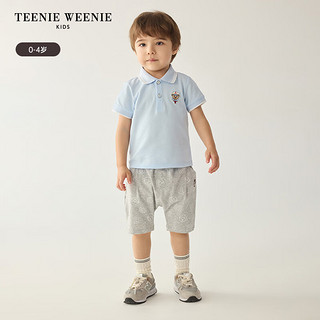 Teenie Weenie Kids小熊童装24夏季男宝宝卡通可爱宽松中短裤 灰色 80cm