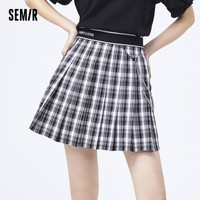 【20点抢】森马 Semir半身裙女字母松紧腰打底裤短裙夏季宽松百褶裙甜酷
