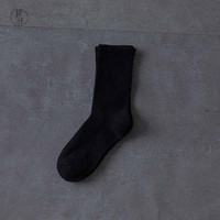 檬纤现代舞袜子防滑舞蹈练功跳舞袜瑜伽袜男女加厚毛圈毛巾底棉长袜 黑色 均码