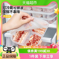 88VIP：nakaya 日本进口冰箱冷冻收纳盒食品级专用冻肉分格盒子保鲜盒食物分装盒