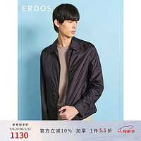 ERDOS 春夏翻领哑光质感休闲时尚薄款防晒服男夹克外套 黑 175/96A/L