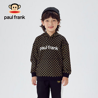 大嘴猴（PAUL FRANK）童装儿童连帽卫衣休闲男童春秋上衣洋气女孩 黑色 150cm 