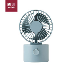 無印良品 MUJI 无线桌上风扇 低噪音风扇 摇头式 蓝色 方便小巧宿舍办公室