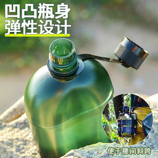 乐基因（Nalgene）美国直饮运动水杯大容量便携塑料户外男女夏天水壶1L 墨绿色 1000ml