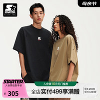 STARTER美式情侣上衣夏季纯棉T恤男休闲运动上衣跑步宽松新品 米色 L 175/92A
