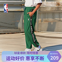 NBA 球队文化系列春季联盟字母织带篮球训练套装长裤黑色/绿色 联盟/绿色裤子 2XL