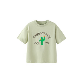 迷你巴拉（minibala）【mini亲子】迷你巴拉巴拉男女童短袖T恤纯棉亲子装231224117219 豆沙绿40063 110