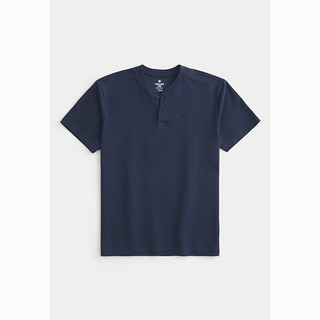 HOLLISTER【凉感T】24春夏亨利短袖T恤男女装 KI324-4099 海军蓝 XL (180/116A)