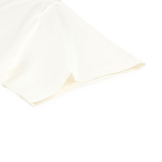 斯凯奇（Skechers）夏季t恤男女同款经典大LOGO潮流透气休闲套头短袖上衣L122U199 棉花糖白/0074 S