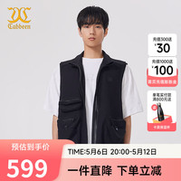 卡宾男装宽松休闲马甲24夏新款上衣外搭潮流商场同款W3242142004 煤黑色01 48