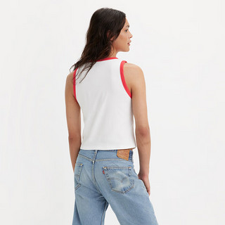 Levi's李维斯24春季女士针织工字背心甜辣潮酷 白色 A5063-0011 S