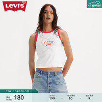 Levi's【商场同款】李维斯24春季新款女士针织工字背心甜辣潮酷 白色 A5063-0011