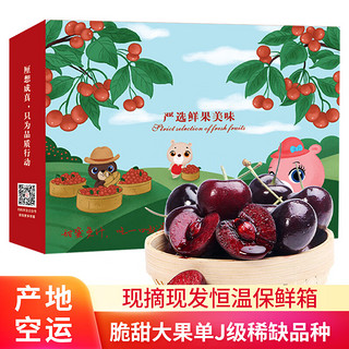国产车厘子樱桃水果礼盒单J级净重2.8斤+单果26-28mm源头直发