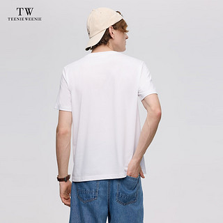 Teenie Weenie Men小熊男装T恤2024夏季t恤短袖休闲运动上衣男款 白色 175/L