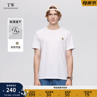Teenie Weenie Men小熊男装T恤2024夏季t恤短袖休闲运动上衣男款 白色 180/XL